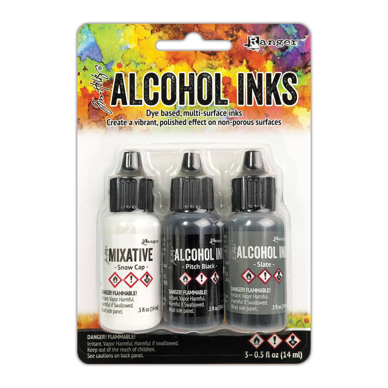 6 Packs: 3 ct. (18 total) Tim Holtz® Granite Alcohol Ink Set